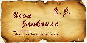 Utva Janković vizit kartica